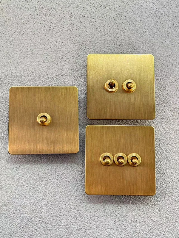 Gold Metal Copper Retro Wall Switch Brass Toggle Switches