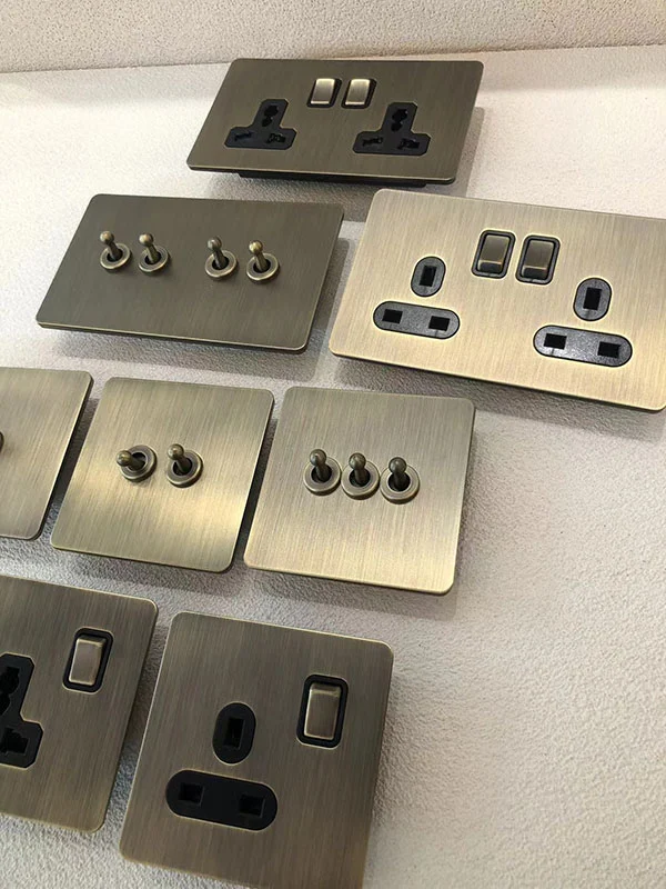 Gold Metal Copper Retro Wall Switch Brass Toggle Switches